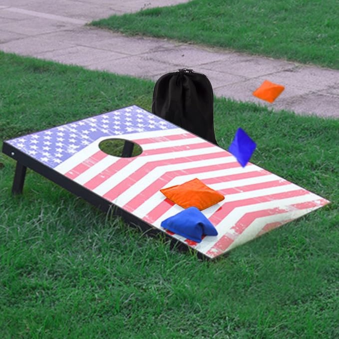 Set of 8 Regulation Cornhole Bags Double Sided, Weather Resistant Bean Bags for Cornhole Toss Game