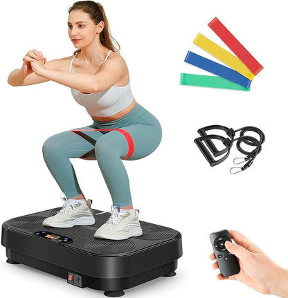 Dripex Vibration Plate Exercise Machine, Power Vibrating Plate for Lymphatic Drainage Weight Loss
