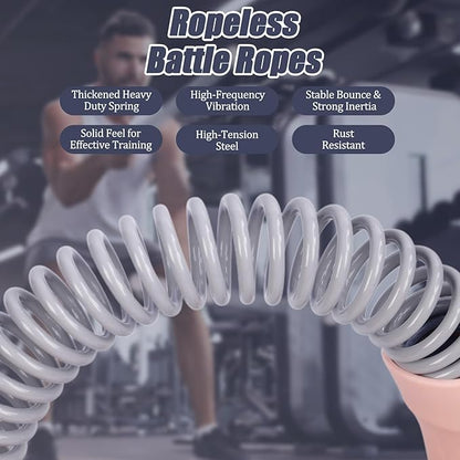 New Upgrade 2nd Generation Weighted Ropeless Battle Ropes for Home Gym,Quiet Cordless Training Rope