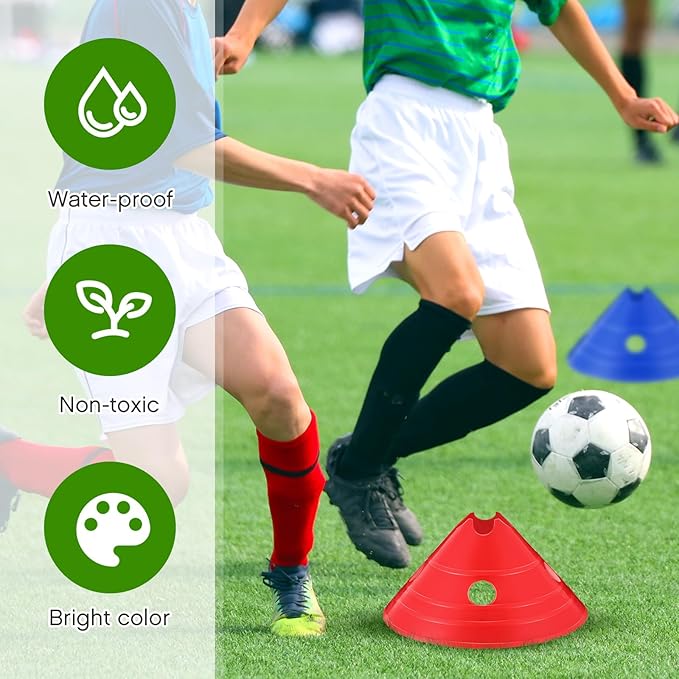 ShinyRelief Jumbo Disc Cones Jumbo Soccer Cones with Mesh Bag Giant Large Agility for Soccer