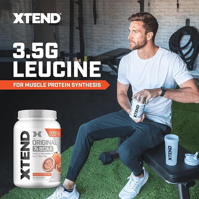 Xtend Original BCAA Powder 7g BCAA and 2.5g L-Glutamine, Sugar Free Post Workout Muscle Recovery