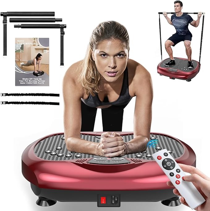 Vibration Plate Exercise Machine - Whole Body Workout Vibration Platform Lymphatic Drainage Machine