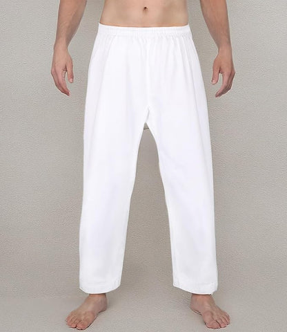 FitsT4 Sports Karate Pants 8oz Middleweight Elastic Waist Martial Arts Pants Perfect for Training