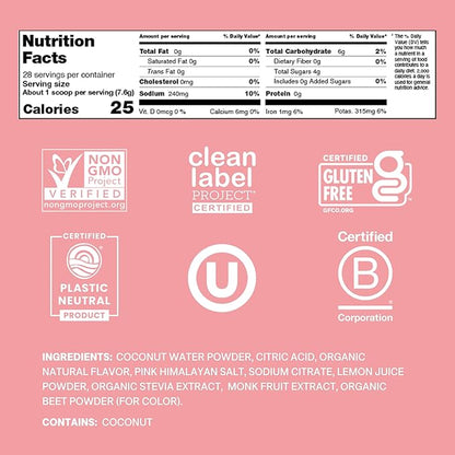 Cure Hydration | Plant-Based Electrolyte Drink Mix | No Added Sugar | FSA-HSA | Dehydration Relief