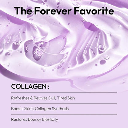 LAPCOS Collagen Sheet Mask, Firming Daily Face Mask with Collagen Peptides for Anti-Aging, Helps to