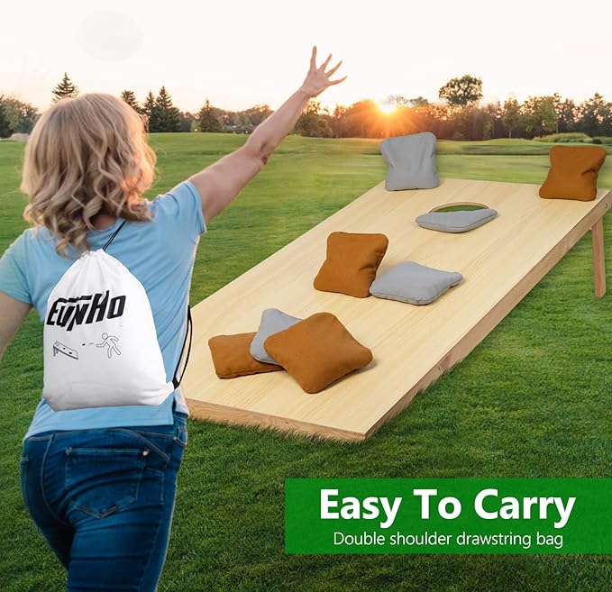 EunHo Cornhole Bags Set of 8 Regulation Size & Weight Corn Hole Bean Bags Official Professional All