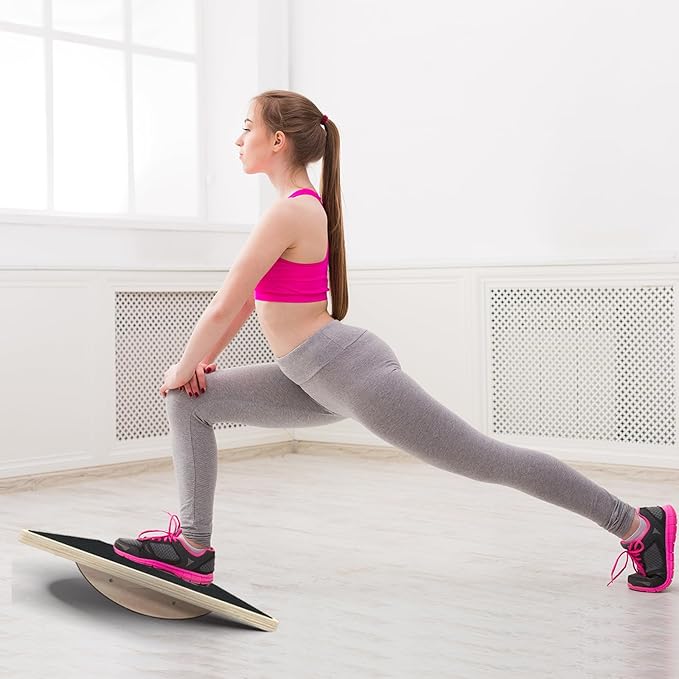 Balance Board Wooden Wobble Board for Adults Anti-Slip Board for Physical Therapy & Core Strength