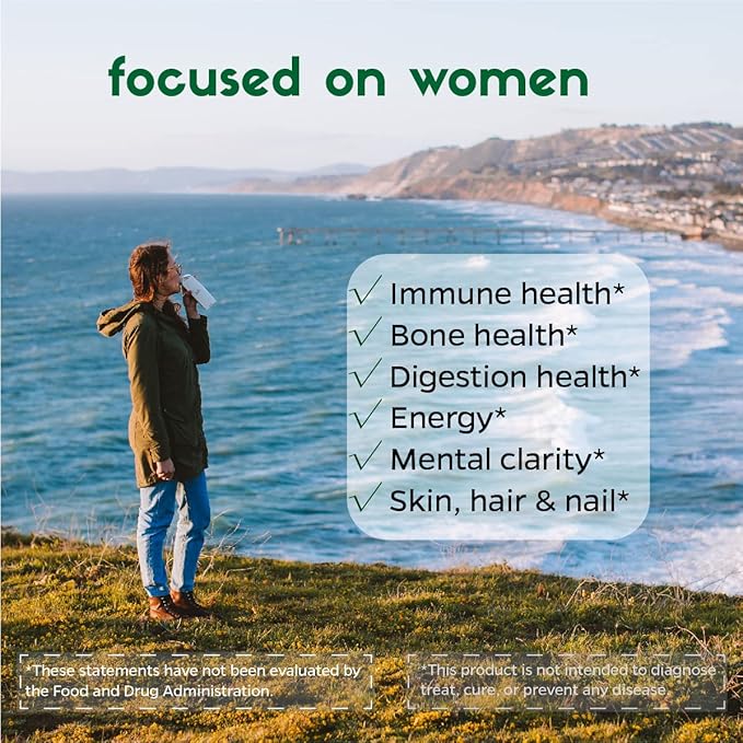 Zenkgo Women's Vitamins + Probiotics 25B CFU + Organic Whole Foods, Supports Immunity, Digestion