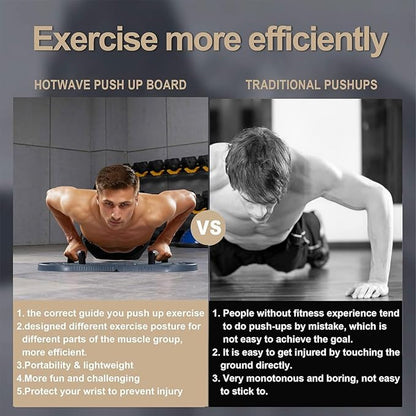 HOTWAVE Portable Exercise Equipment with 16 Gym Accessories.20 in 1 Push Up Board