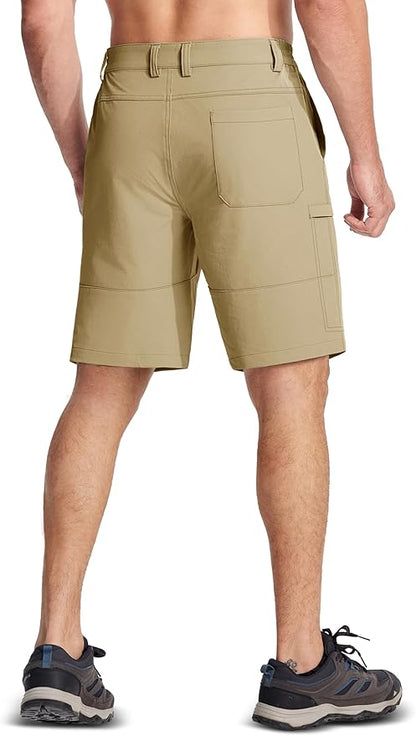 MAGCOMSEN Men's Hiking Cargo Shorts Quick Dry Lightweight 9" Golf Shorts Summer Casual Work Outdoor
