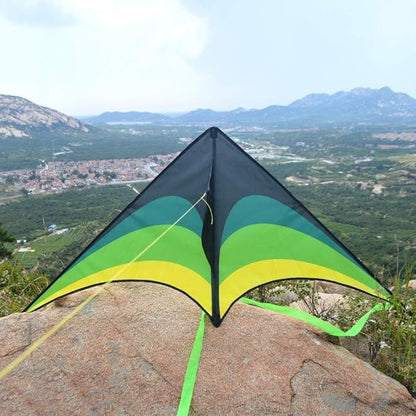 Mint's Colorful Life 60'' Delta Kite With 7.1in Reel Winder, Easy Flying & String Spool for Kids &