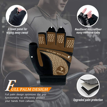 ATERCEL Weight Lifting Gloves Full Palm Protection, Workout Gloves for Gym, Cycling, Exercise