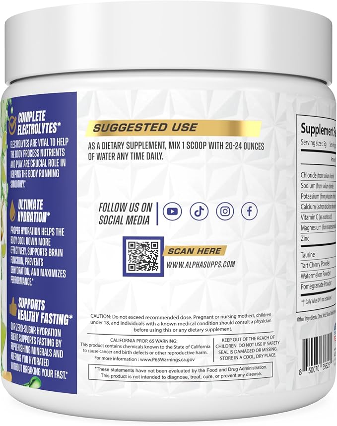 Lytes - Electrolyte Powder Daily Hydration Drink Mix - Sugar-Free, Zero Calorie Instant Formula