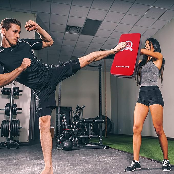 SEISSO Boxing Kick Pads Punching Mitts Curved,Kids Boxing Gloves,Leather Material Art Karate Pad