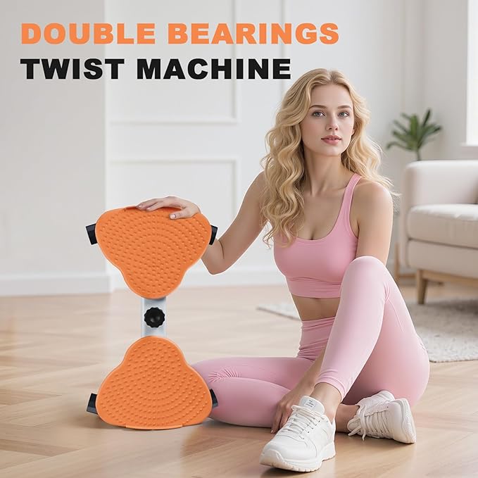 Waist Twister Machine, Ab Twister Board with Resistance Bands - 300 lbs Capacity Home Exercise