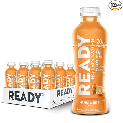Ready® Protein Water ??20g Whey Protein Isolate, Zero Sugar, Low-Calorie Sports Drink for Hydration