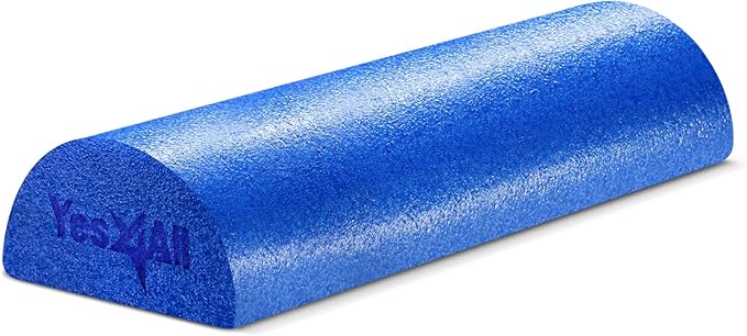 Yes4All Medium Firm Half Foam Rollers for Post-Workout Relaxation, 12/18/24/36 inch PE Foam Roll