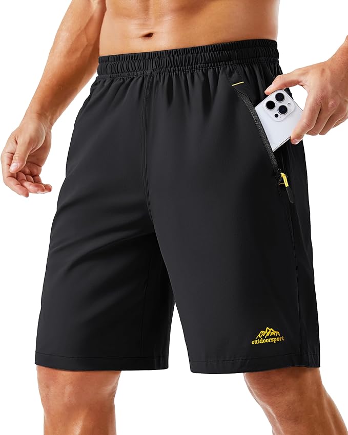 TACVASEN Men's Running Athletic Shorts 9" Quick Dry Workout Gym Shorts Lightweight Summer Shorts 3