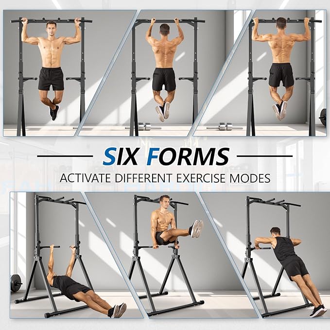 Pull Up Station Pull Up Bar for Home Gym Equipment Dip Station Power Tower Strength Training