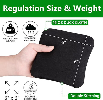 EunHo Cornhole Bags Set of 8 Regulation Size & Weight Corn Hole Bean Bags Official Professional All