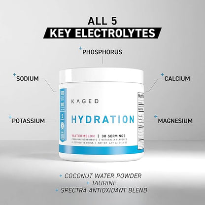 Kaged Electrolyte Hydration Powder | Hydracharge Pina Colada | Sports Drink for Men and Women |