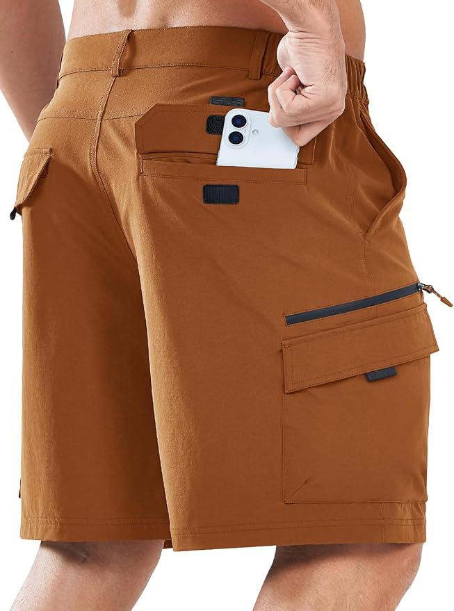 NORTHYARD Men's Cargo Hiking Shorts 9" Lightweight Outdoor Tactical Work Camping Sport Golf Casual