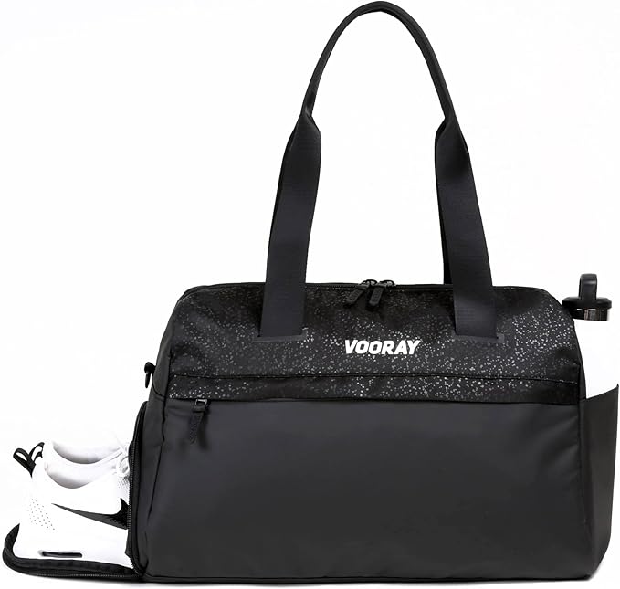 Vooray 25L Trainer Duffel Bag ??Lightweight Travel Duffel for Women and Men with Shoe Pocket
