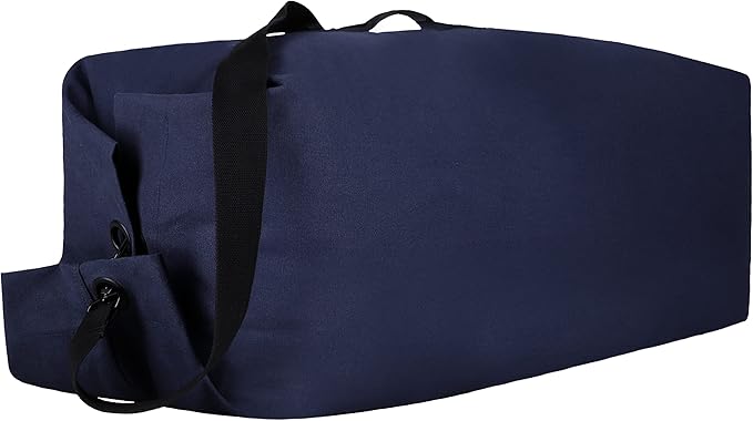 WHITEDUCK Top Load Canvas Folding Duffel Bag, Water Resistant Army Style Shoulder Bag for Men and