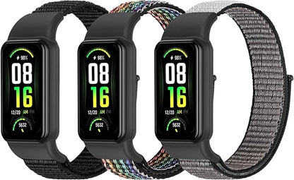 YCHDDER Solo Loop Nylon Bands Compatible with Amazfit Band 7 Straps,Soft Breathable Comfortable