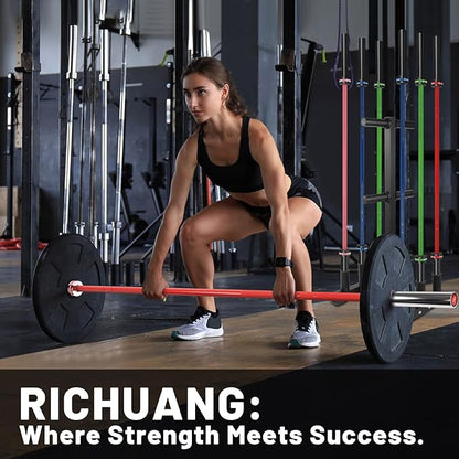 7ft Olympic Barbell, Weightlifting Barbell 28mm 45lb - 500/700/1000lbs Capacity with Smooth