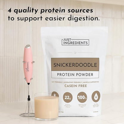 JUST INGREDIENTS Snickerdoodle Protein Powder ??30-Serving Blend with 100% Grass-Fed Whey & Organic