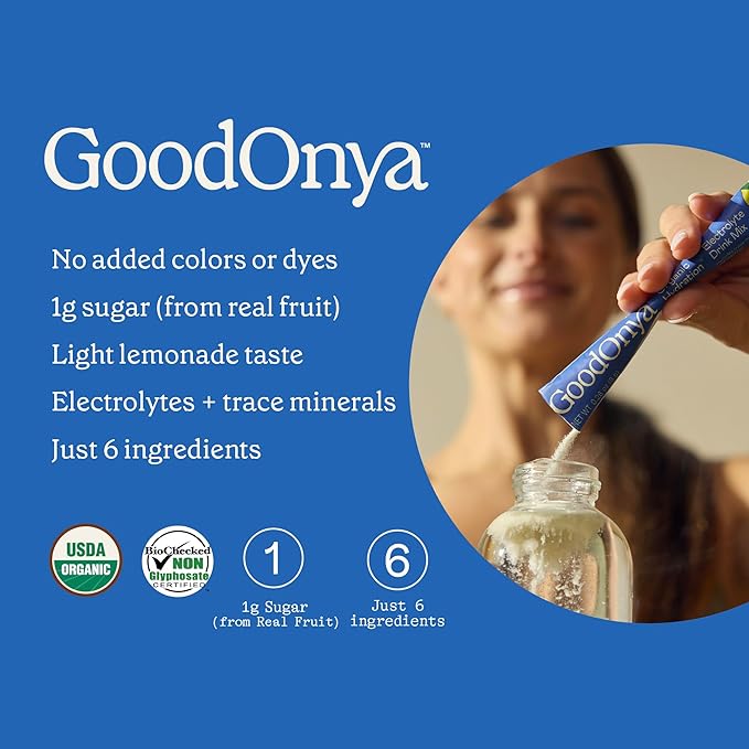 Organic Hydration Electrolyte Drink Mix, Certified Organic Hydration Powder, Non-GMO, Biochecked