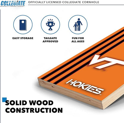 2' x 3' Solid Wood Cornhole Set with Direct Print HD Team Graphics – Great Gift for Any NCAA Fan!