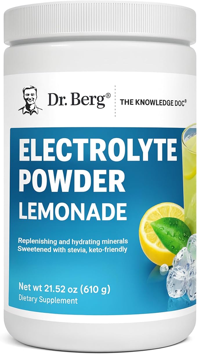 Dr. Berg Zero Sugar Hydration Keto Electrolyte Powder - Enhanced w/ 1000 mg of Potassium & Real