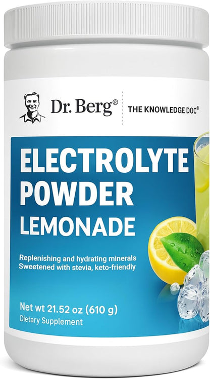 Dr. Berg Zero Sugar Hydration Keto Electrolyte Powder - Enhanced w/ 1000 mg of Potassium & Real
