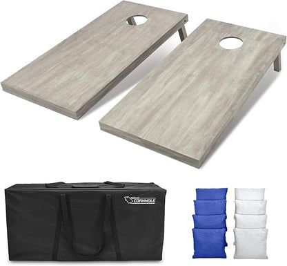 GoSports 4 ft x 2 ft Regulation Size Wooden Cornhole Boards Set - Includes Carrying Case and Bean