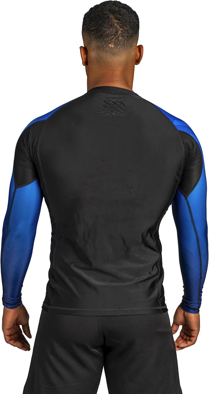 Sanabul Essential Long Sleeve Compression Training Rash Guard for MMA BJJ Wrestling Grappling and