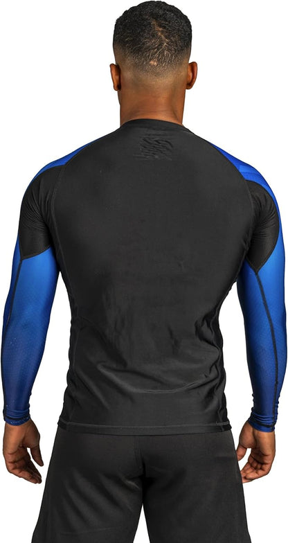 Sanabul Essential Long Sleeve Compression Training Rash Guard for MMA BJJ Wrestling Grappling and