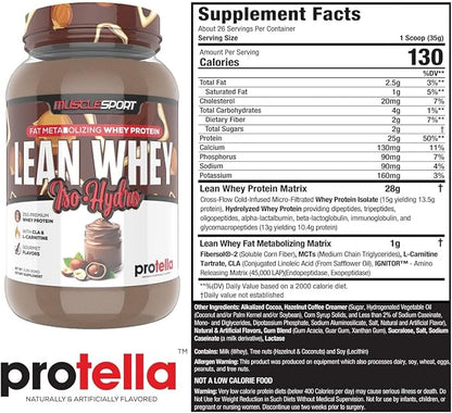 Musclesport Lean Whey Revolution??Protein Powder - Whey Protein Isolate - Low Calorie, Low Carb