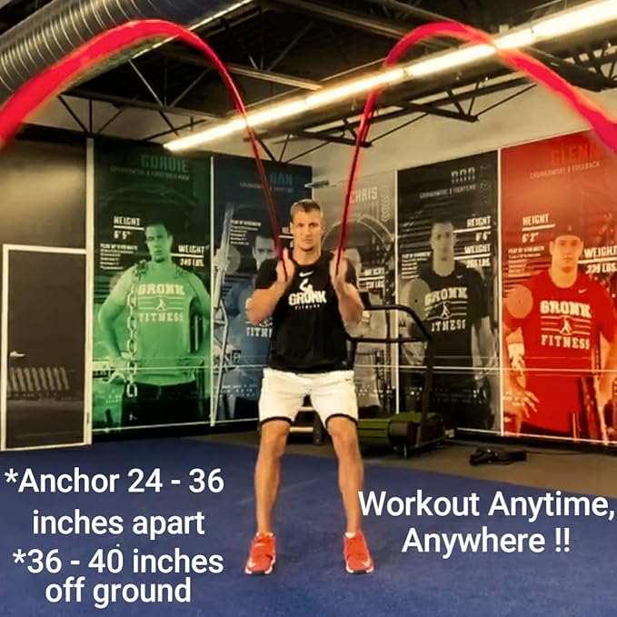Gronk Fitness Inertia Wave Edition | Dynamic Rubber Battle Ropes Alternative for Home and Gym |