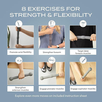 PT Pro Tennis Elbow Trainer For Physical Therapy, Textured Grip, Elbow Pain Relief, Resistance Bar