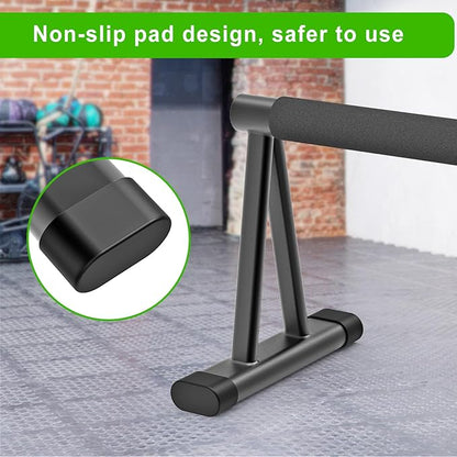 Dolibest Push Up Bar, 12'' High Parallettes Bars with 8 Rubber Feet & Comfortable Handle, Dip Bars
