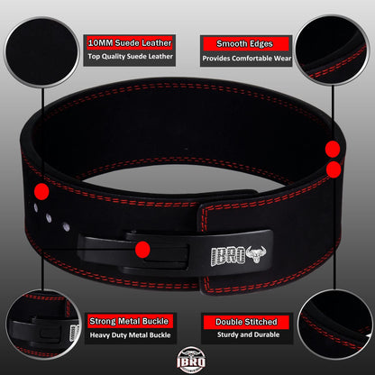 IBRO Powerlifting Lever Gym Belt – Power 10MM Extreme Heavy Duty Genuine Leather Belts - Squats