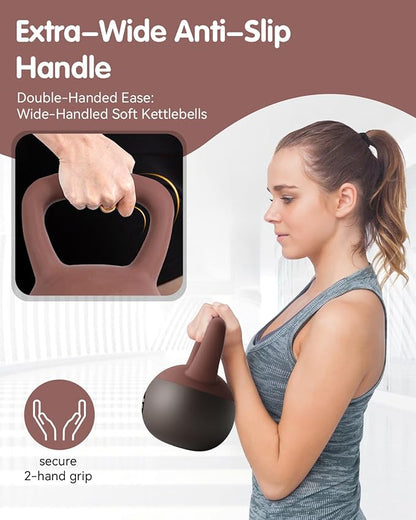 Soft Kettlebell - Cushioned Impact-Resistant Base and Anti-Slip, Kettle bell Anti-Slip Grip Weight