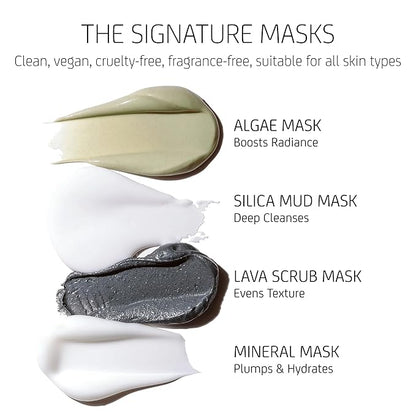 Blue Lagoon Signature Masks Travel Set, Includes Facial Mask Targeting Hydration, Calmness