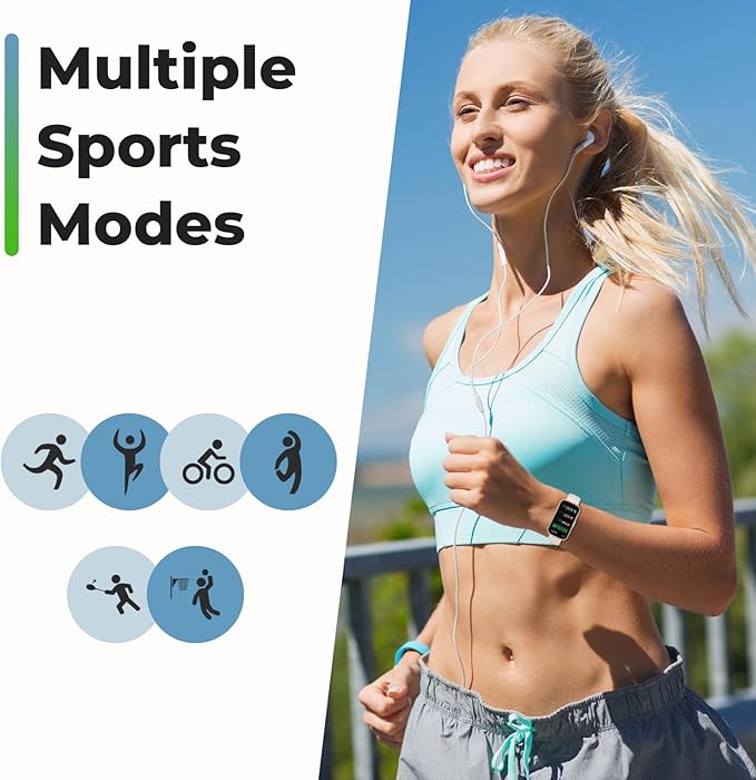 Fitness Tracker Smart Watch, 1.47" Full Touch Health Tracker with 24/7 Heart Rate & Blood Oxygen