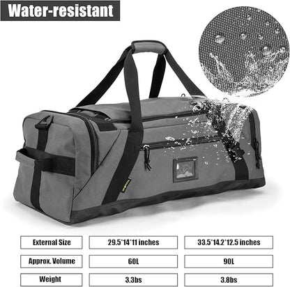 90L Large Duffle Bag,Gym Bags For Men Weekend Bag For Women Travel Backpack Carry On Sports Duffel