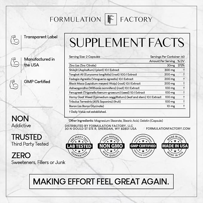 Self Obsessed 10 in 1 Masculinity Maximizer Supplement, Shilajit for Men, Tongkat Ali, Ashwaganda