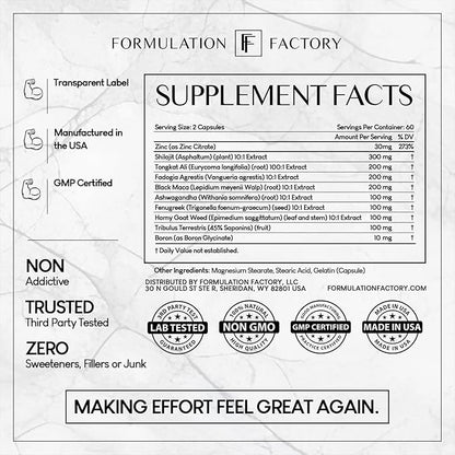 Self Obsessed 10 in 1 Masculinity Maximizer Supplement, Shilajit for Men, Tongkat Ali, Ashwaganda