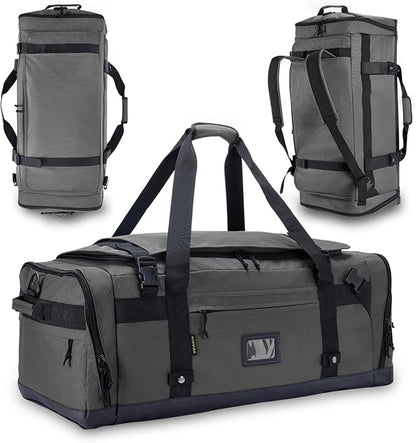 Large Duffle Bag for Travel - Men & Women, Foldable Gym Duffle Backpack, Heavy Duty Tactical